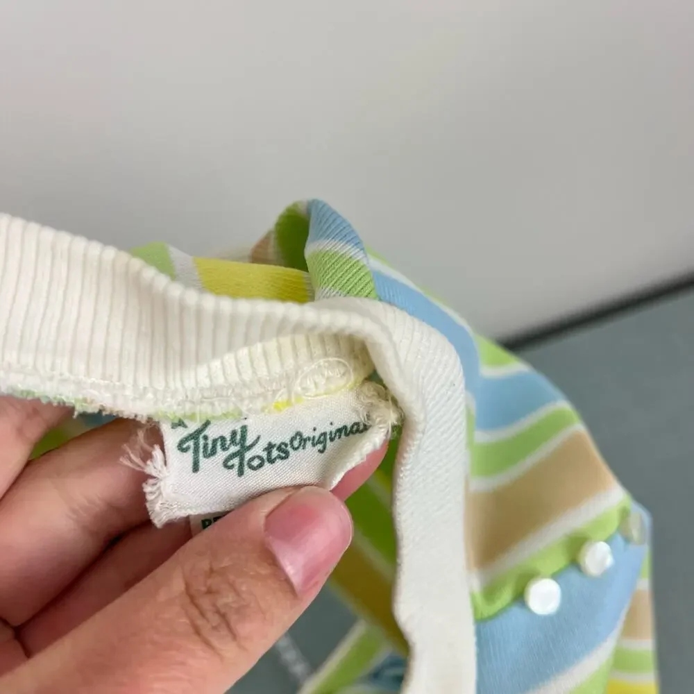 Vintage Tiny Tots Original Striped Giraffe Coverall